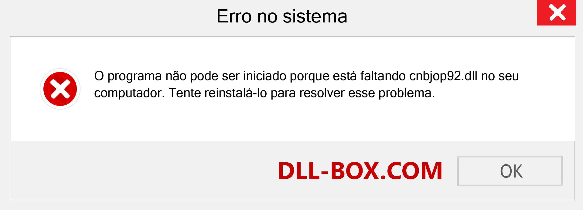 Arquivo cnbjop92.dll ausente ?. Download para Windows 7, 8, 10 - Correção de erro ausente cnbjop92 dll no Windows, fotos, imagens